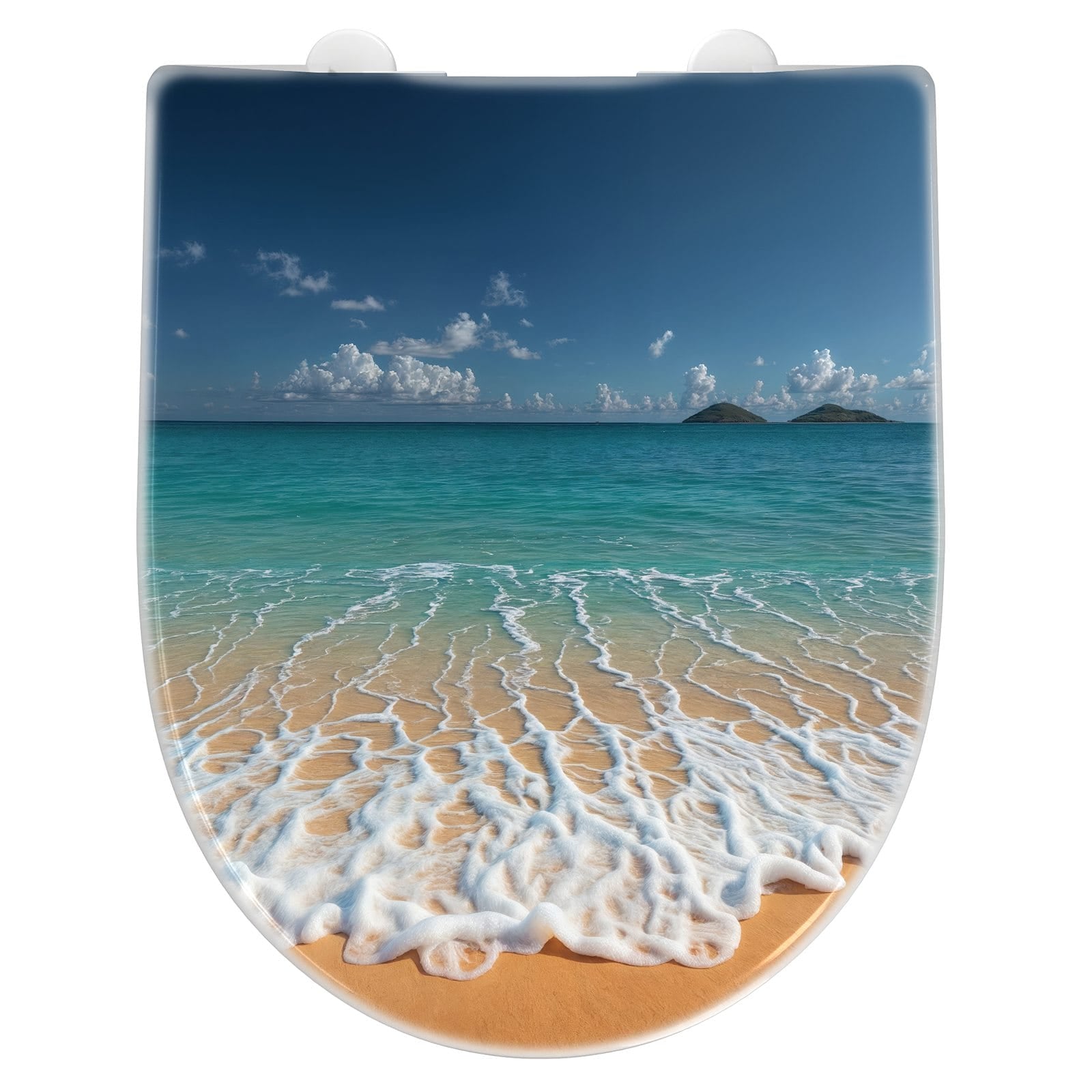 WC-Sitz mit Absenkautomatik Wellen am Sandstrand