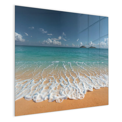 Magnettafel mit dem Motiv Brandung vor Inseln