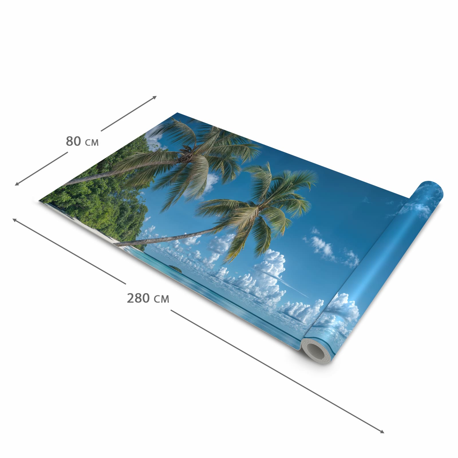 Wasserabweisender rutschfester Küchenläufer mit Motiv Strandurlaub in der Grösse 90x180 cm