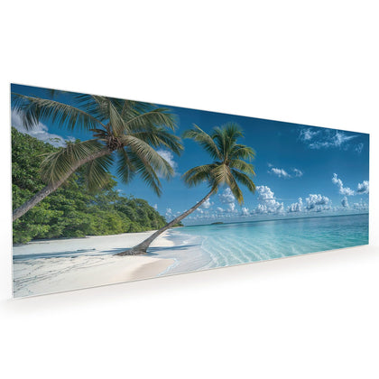 Küchenrückwand mit dem Motiv Zwei Palmen am Meer