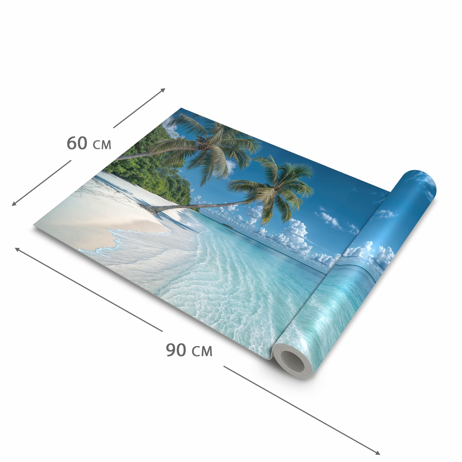 Abriebfester Küchenläufer mit Motiv Strandurlaub in der Grösse 90x180 cm