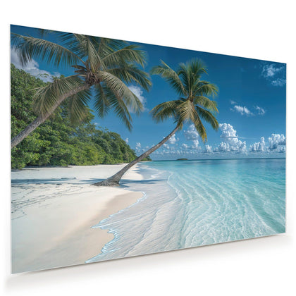 Wandbild mit dem Motiv Zwei Palmen am Meer