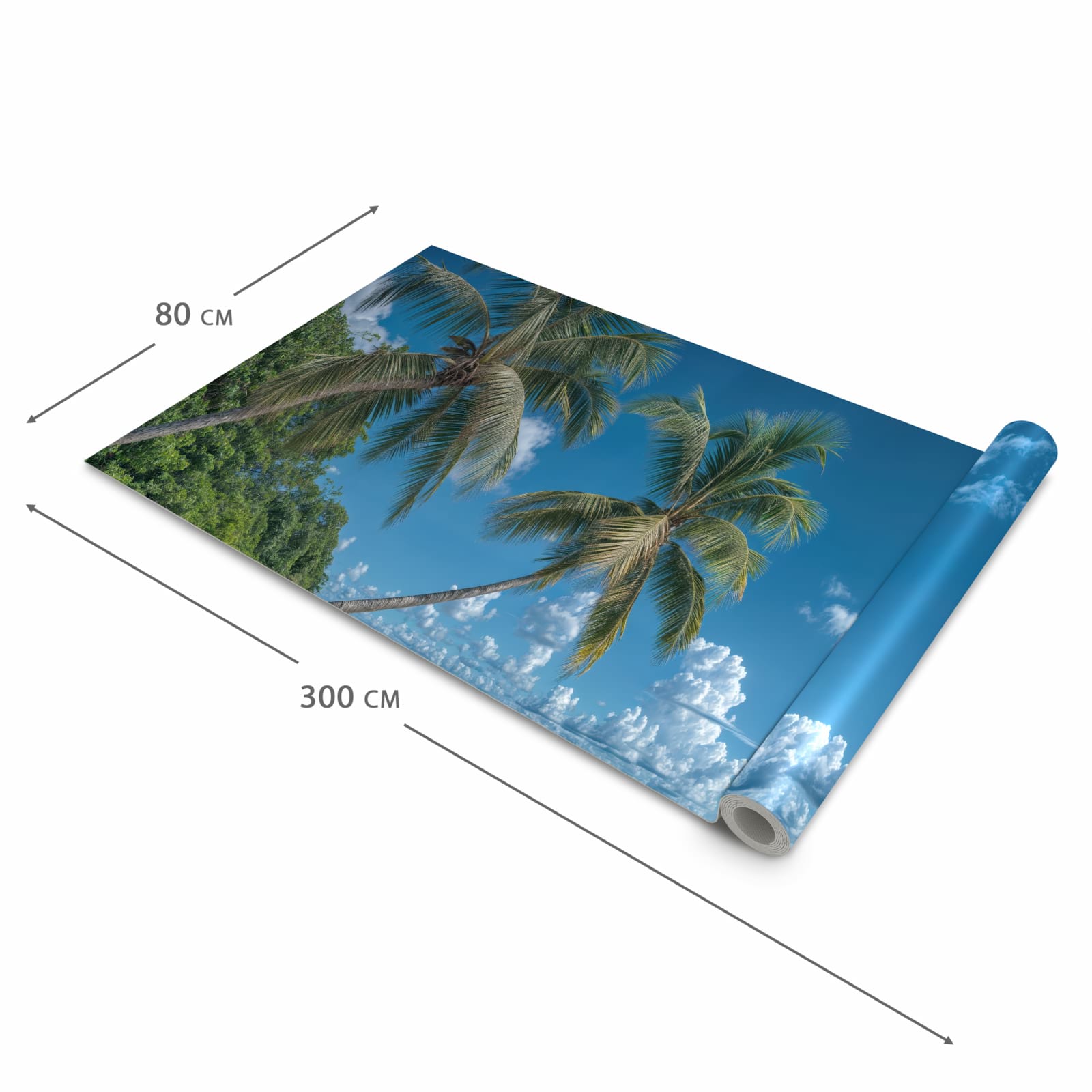 Fleckenresistenter rutschfester Küchenläufer mit Motiv Strandurlaub in der Größe 90x180 cm