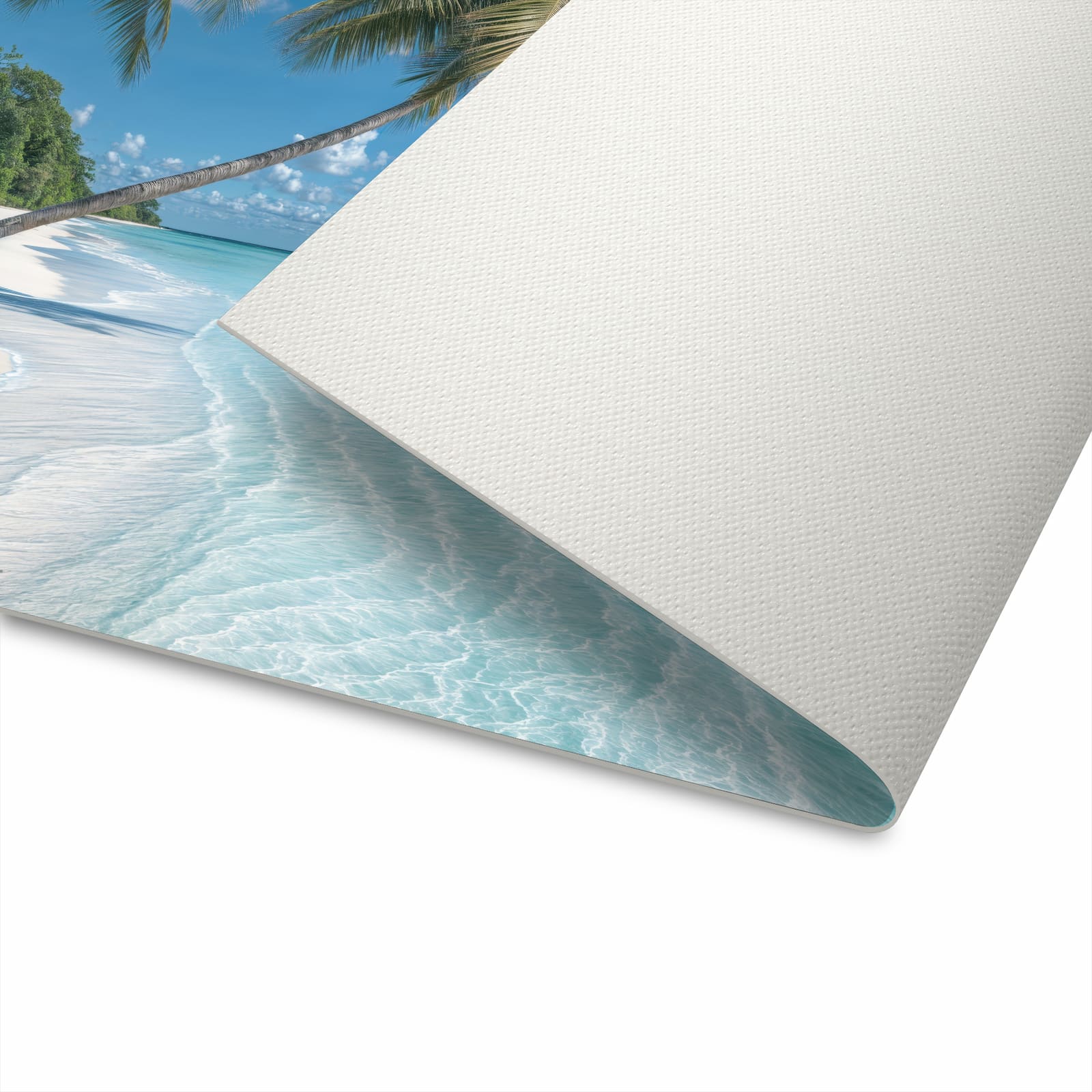 Rutschfester Küchenteppich mit Motiv Strandurlaub für komfortables Stehen