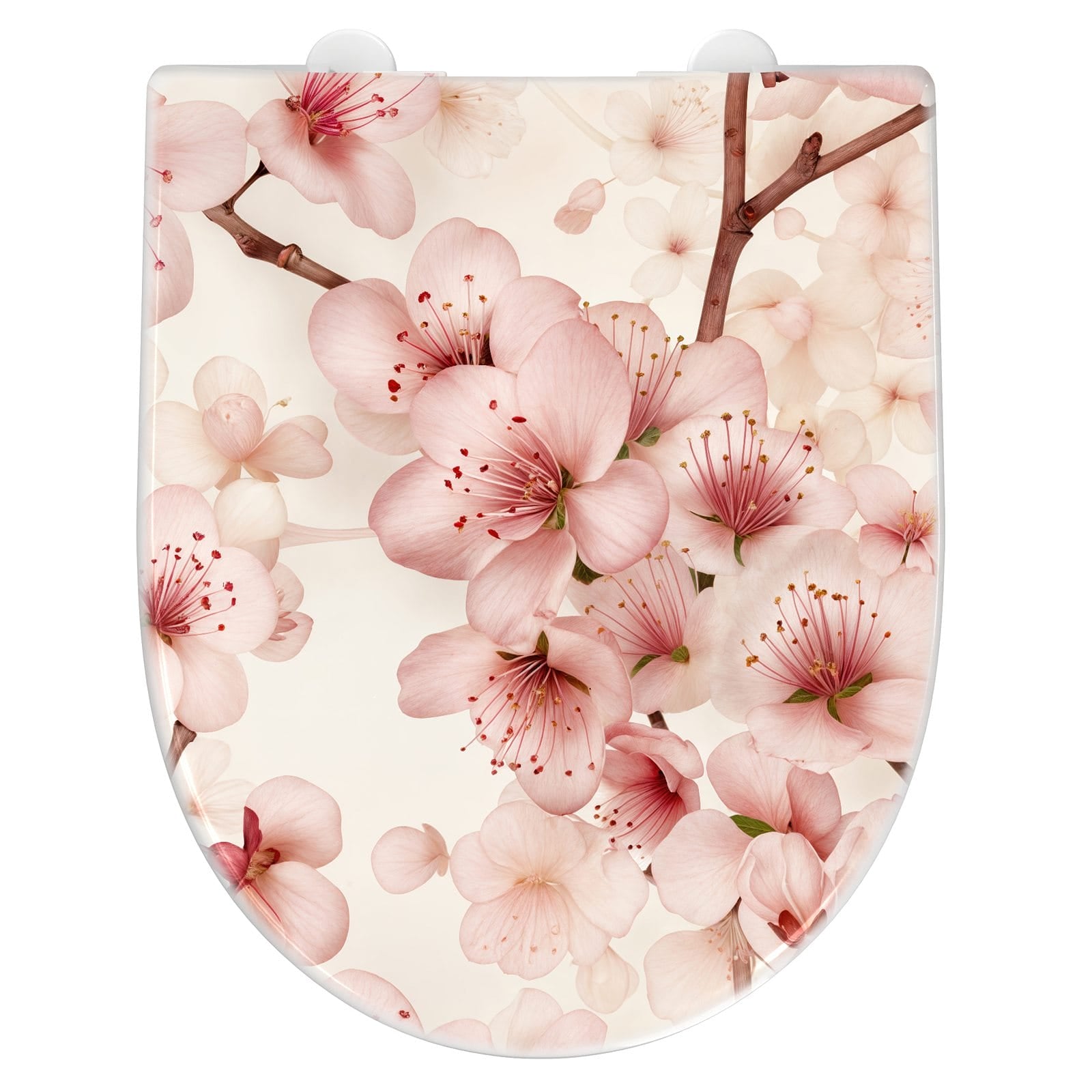 WC-Sitz mit Absenkautomatik Kirschblüten