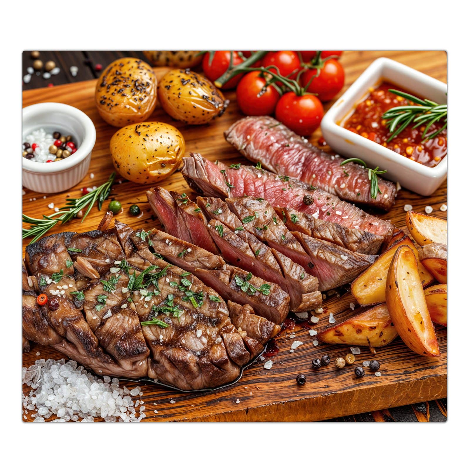 1-teilige Abdeckplatten für Ceranfeld mit Grillplatte-Motiv in der Frontansicht #grösse_1-Teilig (60x52cm)