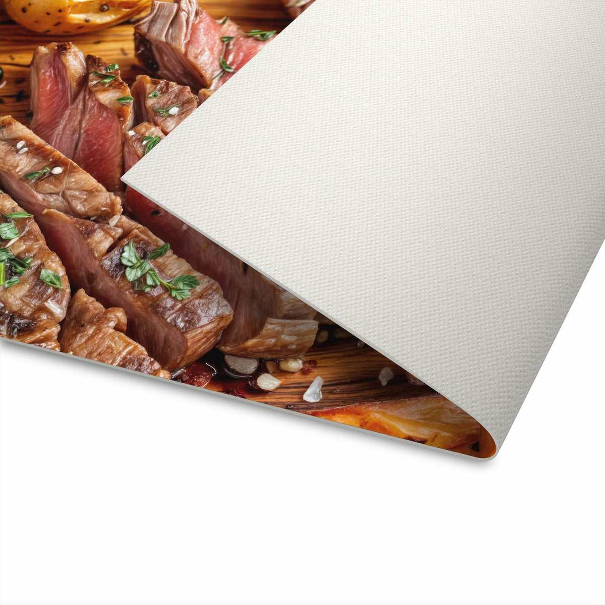 Bodenschonender langer Teppich mit Motiv Grillplatte für Flur - schützt den Boden