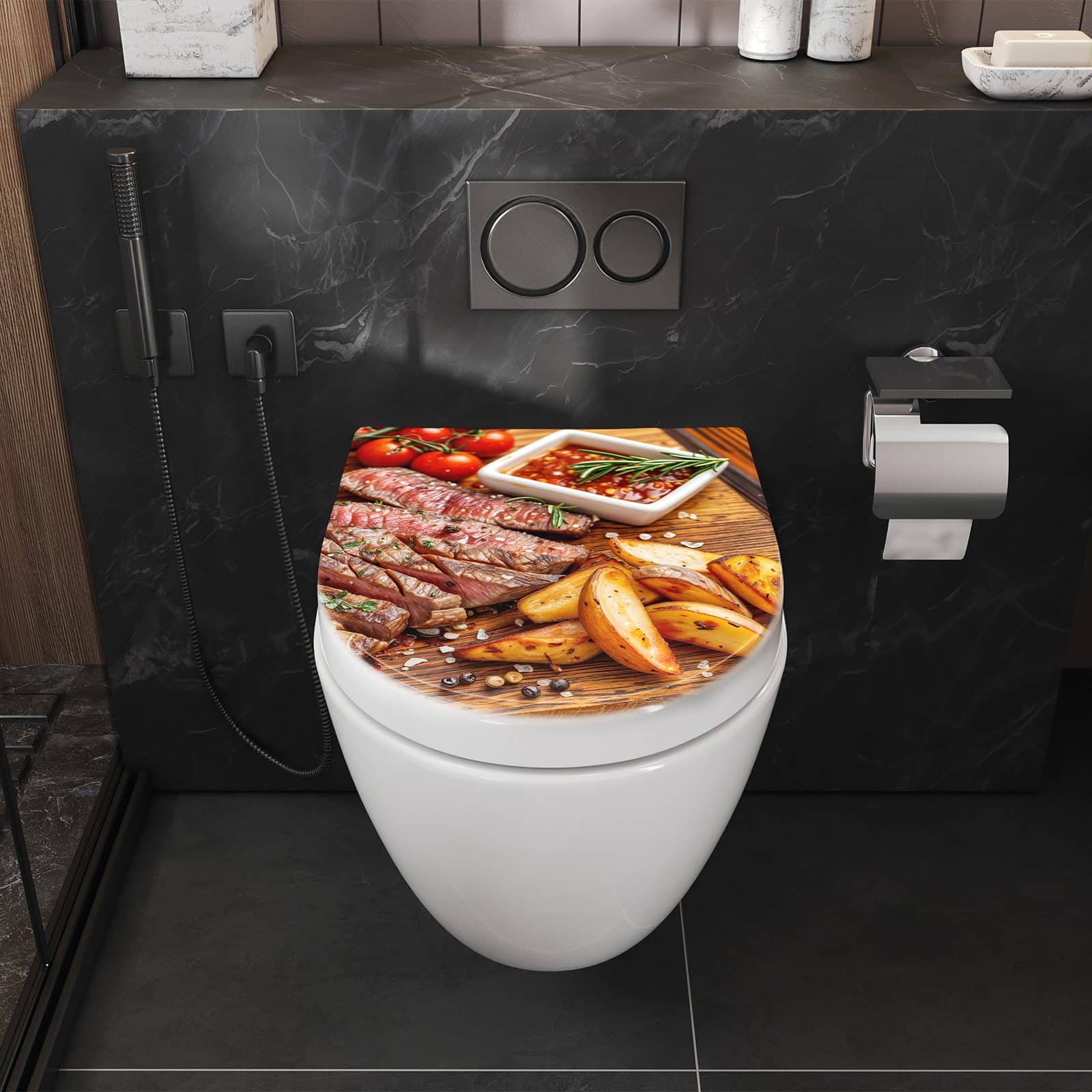 WC-Sitz mit Absenkautomatik Grillplatte