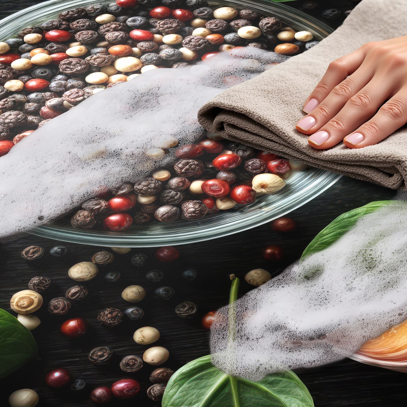 Pflegeleichter Küchenteppich mit Motiv Gewürze Und Kräuter - einfach zu Reinigung