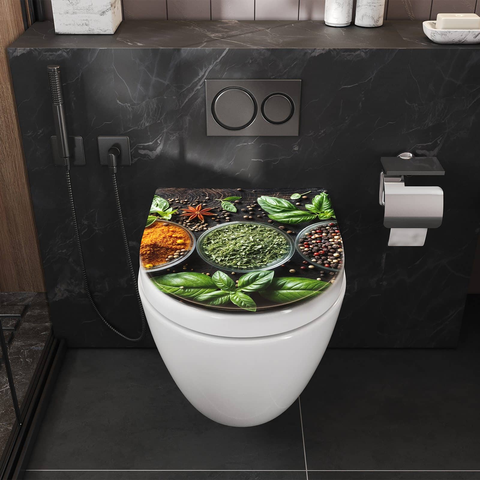 WC-Sitz mit Absenkautomatik Gewürze Und Kräuter
