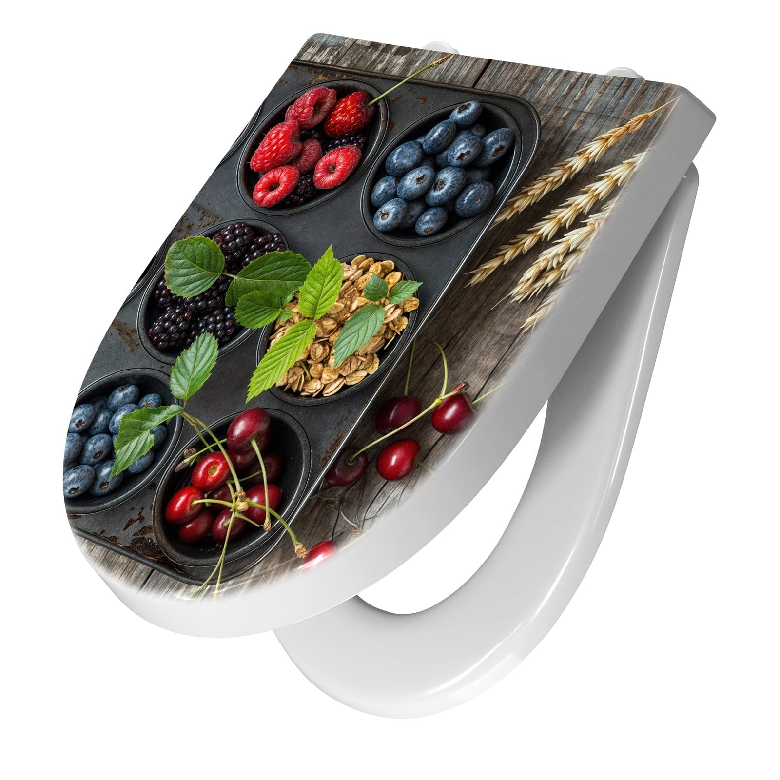 WC-Sitz mit Absenkautomatik Bunte Beeren