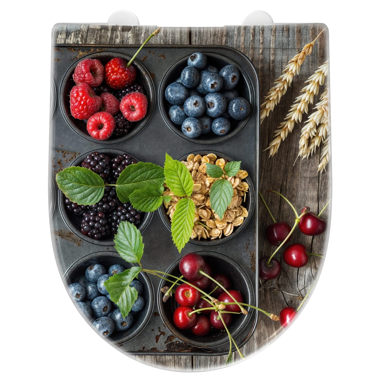 WC-Sitz mit Absenkautomatik Bunte Beeren