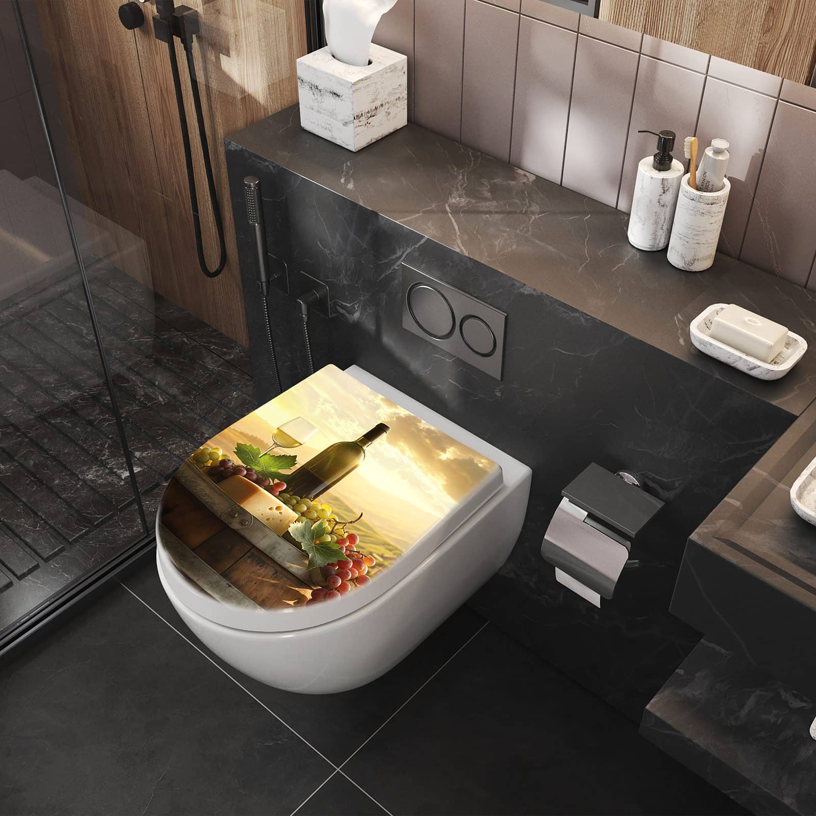 WC-Sitz mit Absenkautomatik Weinland Idylle