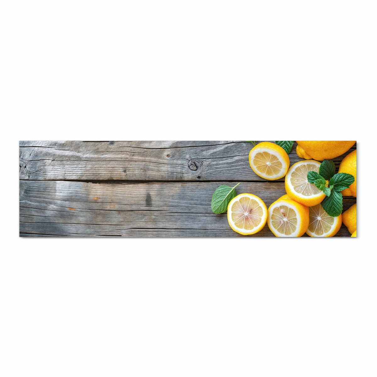 Langlebiger Küchenvorleger mit Motiv Lemon Fresh in Frontansicht