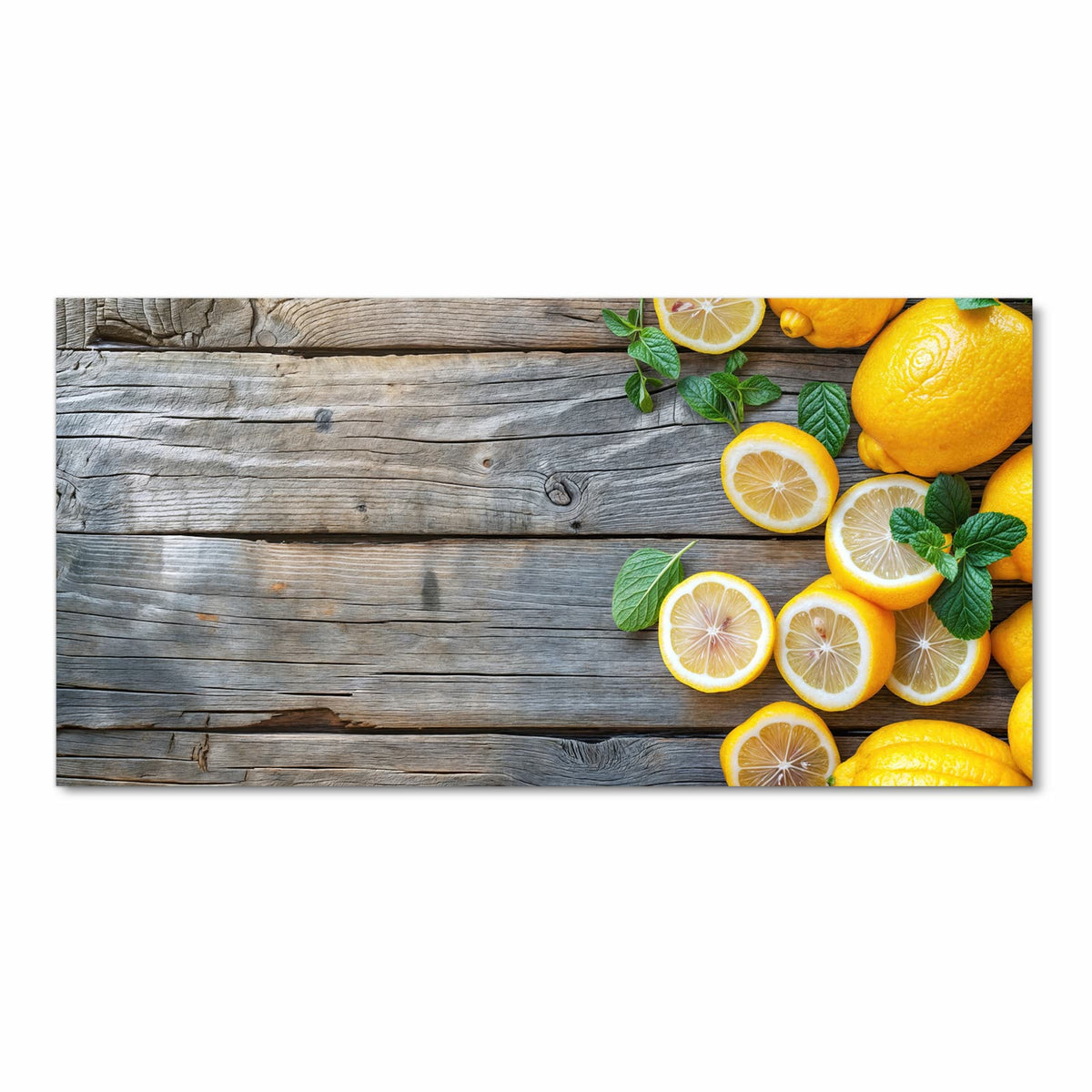 Geräuschdämpfender Küchenteppich mit Motiv Lemon Fresh in Frontansicht