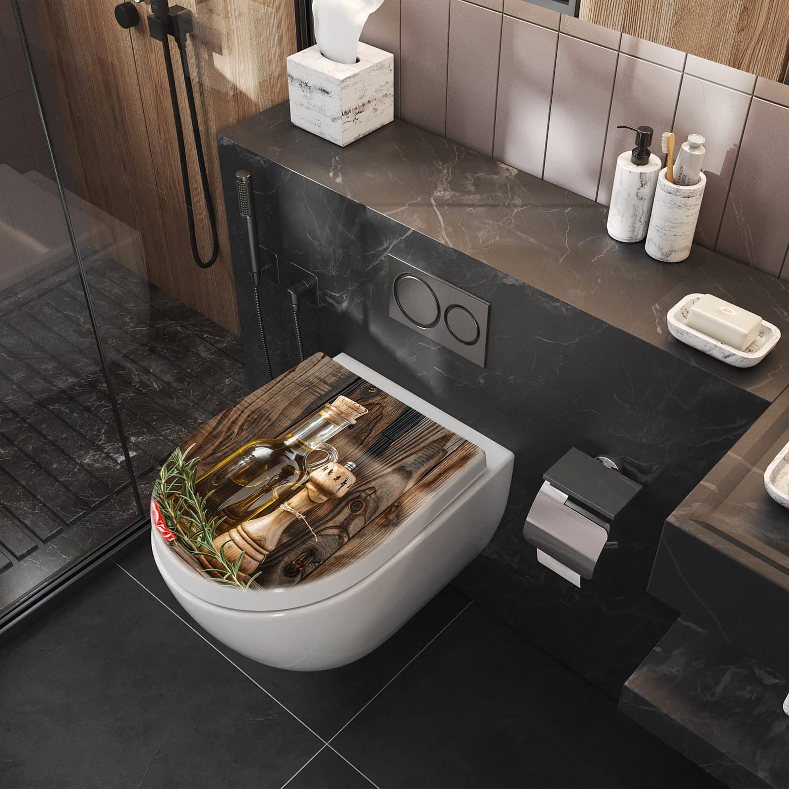 WC-Sitz mit Absenkautomatik Küchendekoration