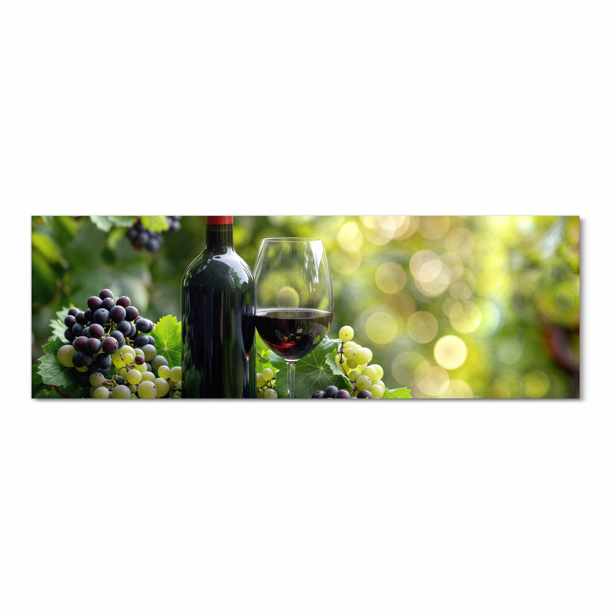Küchenläufer mit Motiv Wein Und Trauben in Frontansicht für angenehme Haptik