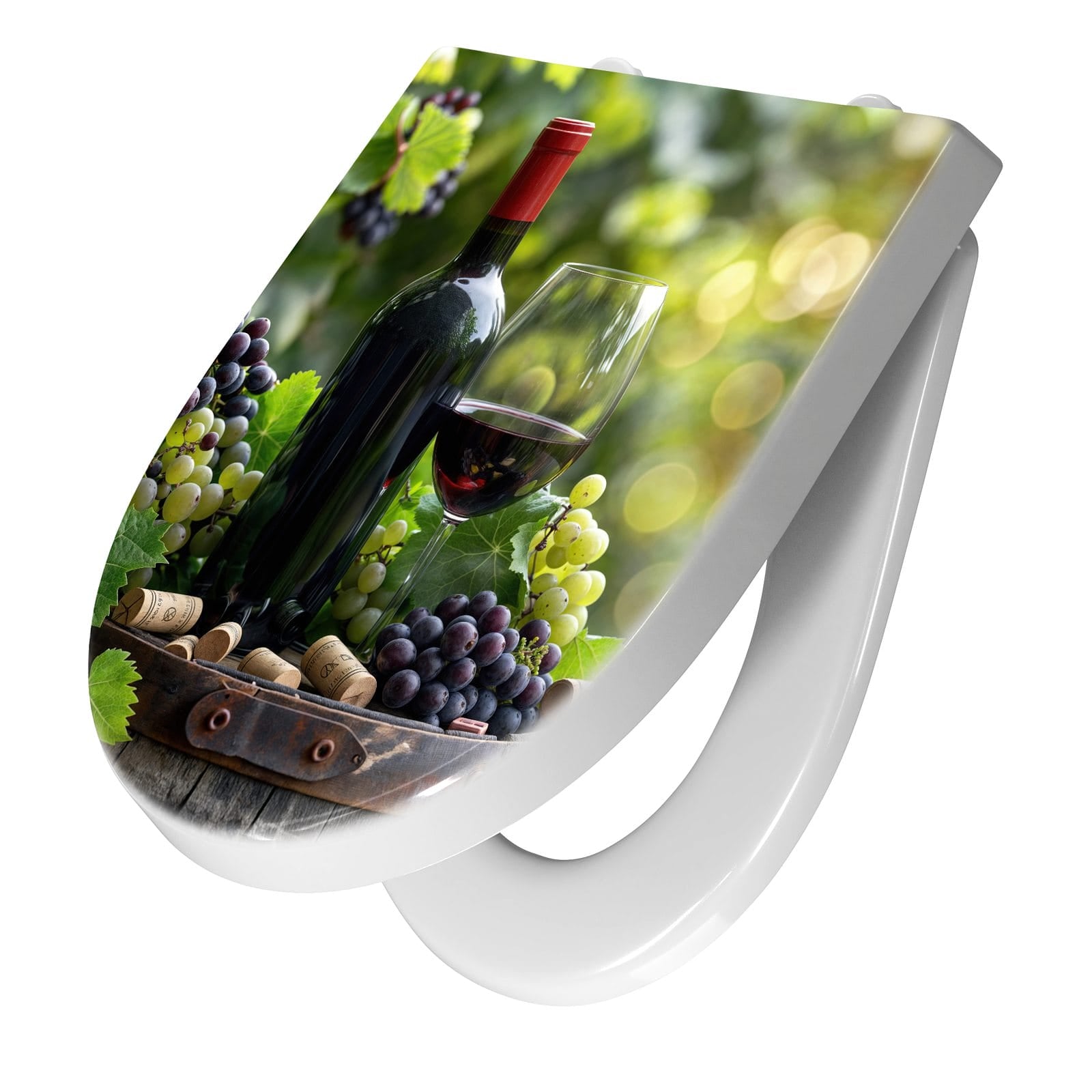 WC-Sitz mit Absenkautomatik Wein Und Trauben