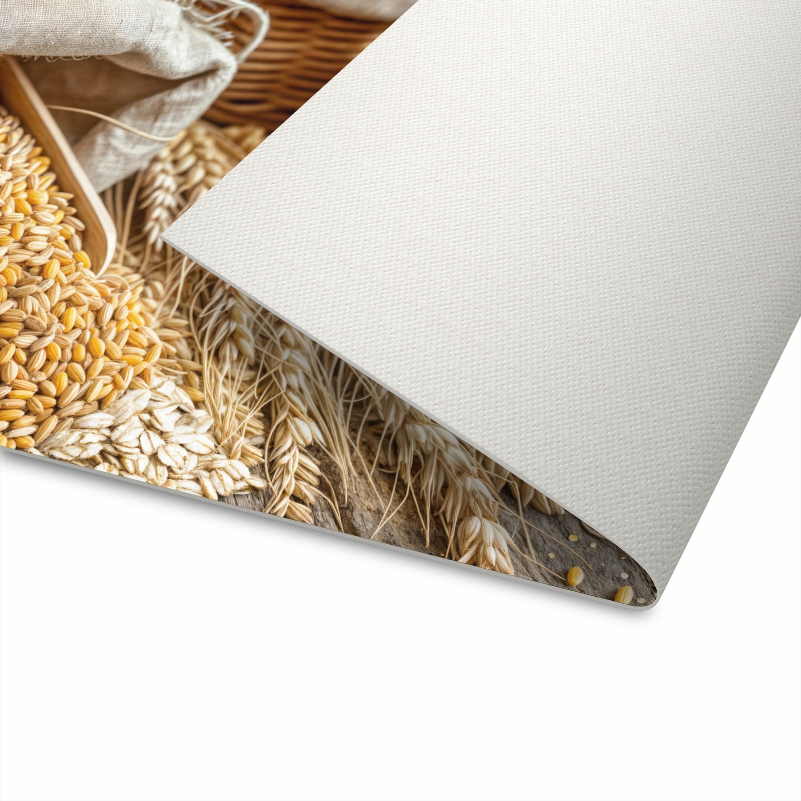 Langlebiger Küchenläufer mit Getreideernte-Motiv Unterseite - Unterseite für die Küche