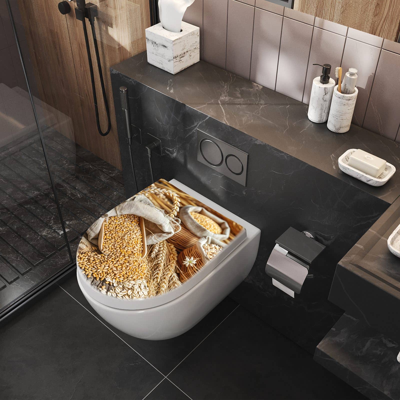 WC-Sitz mit Absenkautomatik Getreideernte