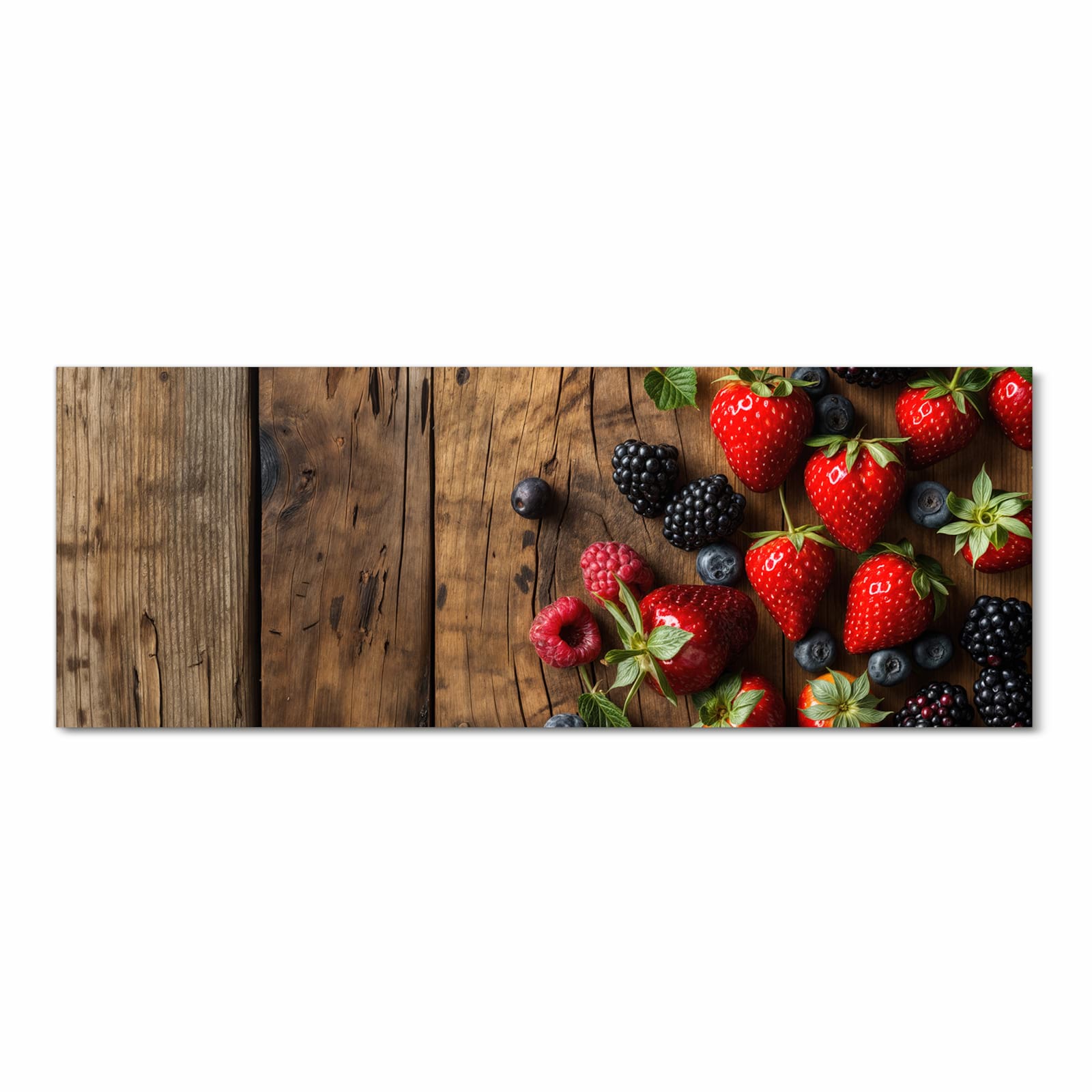 Komfortabler waschbarer Küchenteppich mit Motiv Frische Beeren Exquisit in Frontansicht