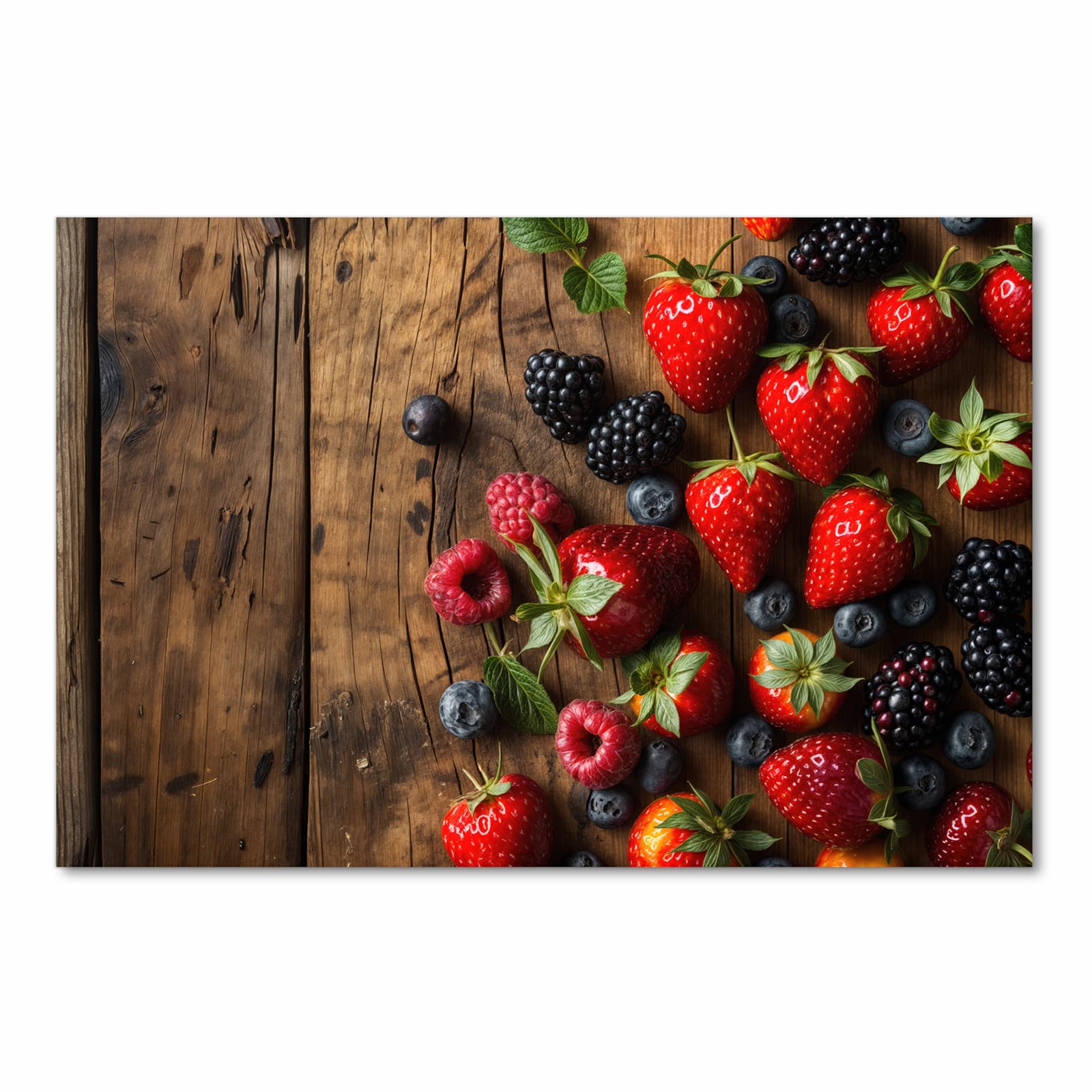 Geruchsneutraler Küchenläufer mit Motiv Frische Beeren Exquisit in Frontansicht