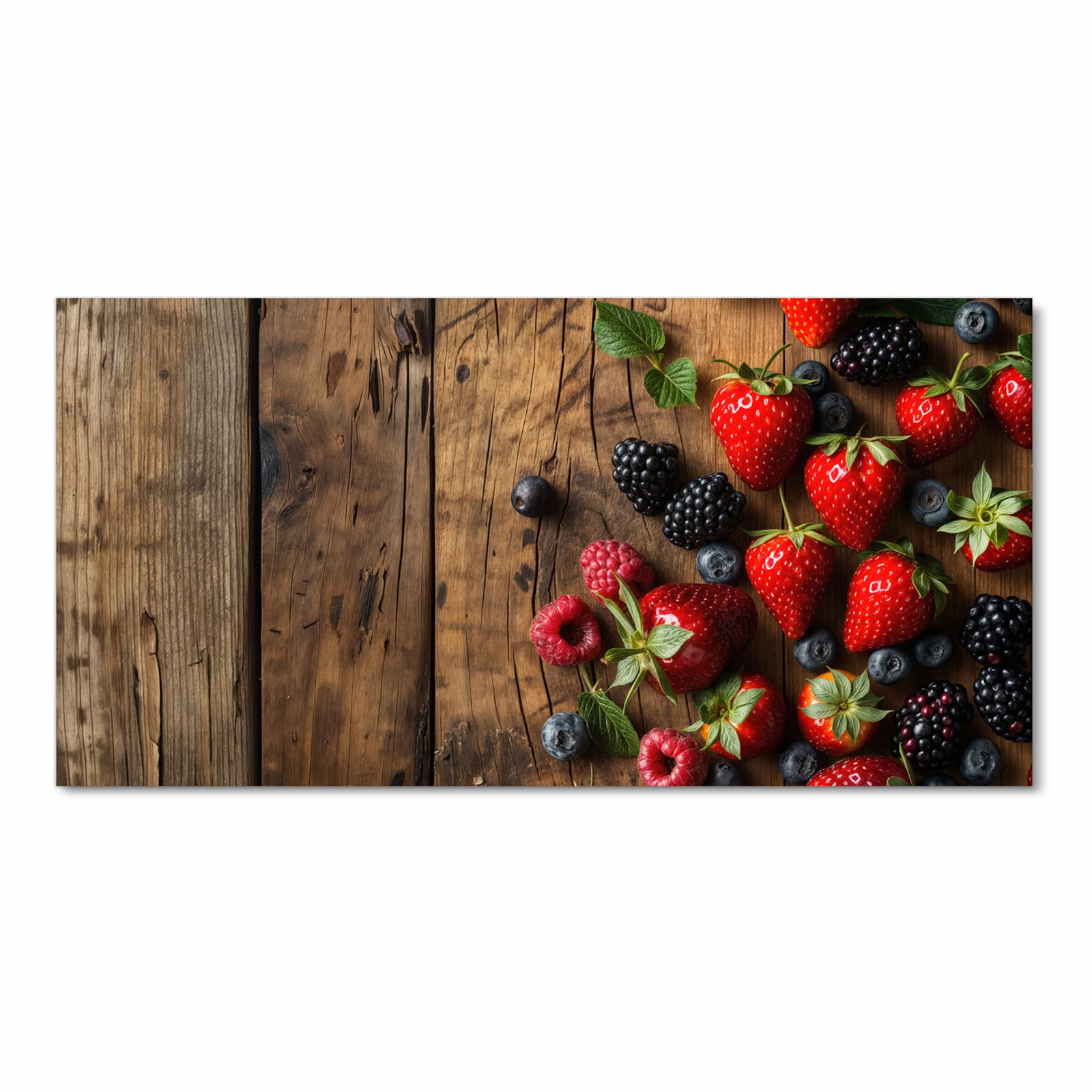 Abriebfester Küchenteppich mit Motiv Frische Beeren Exquisit in Frontansicht