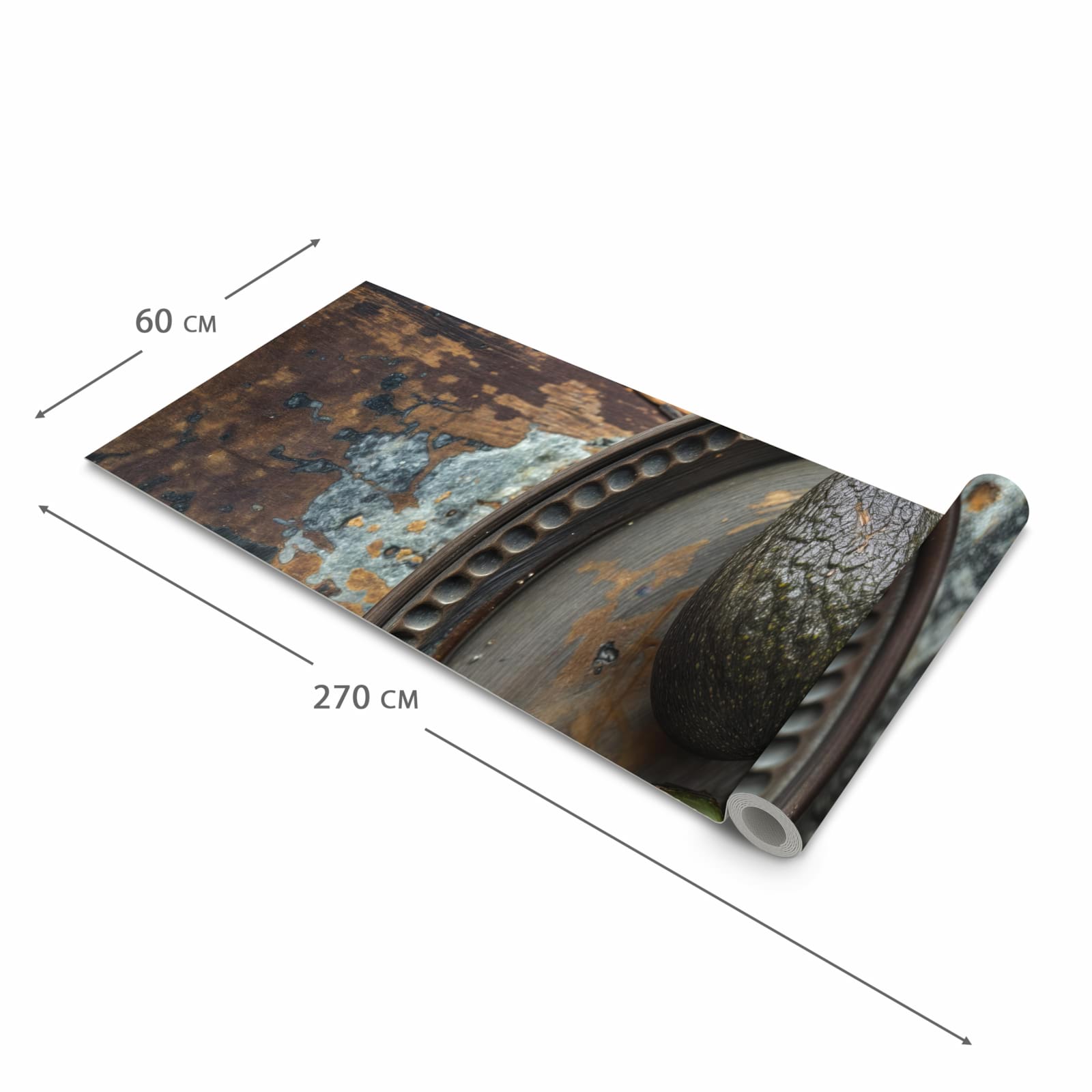 Langlebiger Küchenläufer mit Motiv Avocados Holzteller in der Grösse 60x150 cm