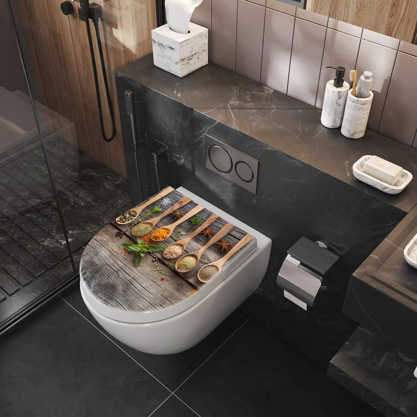 WC-Sitz mit Absenkautomatik Sanfte Küchengewürze