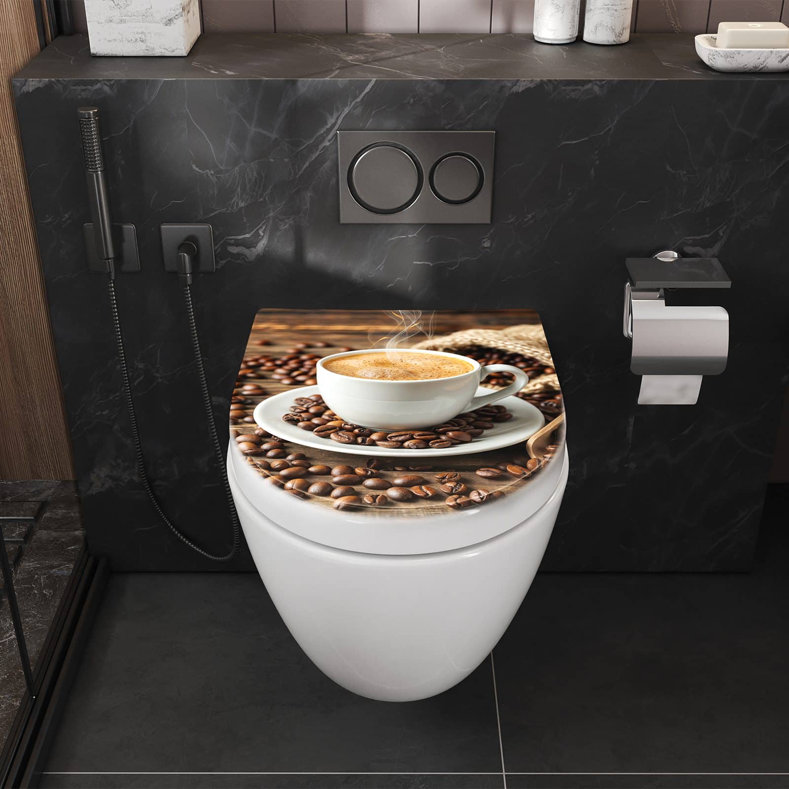 WC-Sitz mit Absenkautomatik Kaffee Geniessen