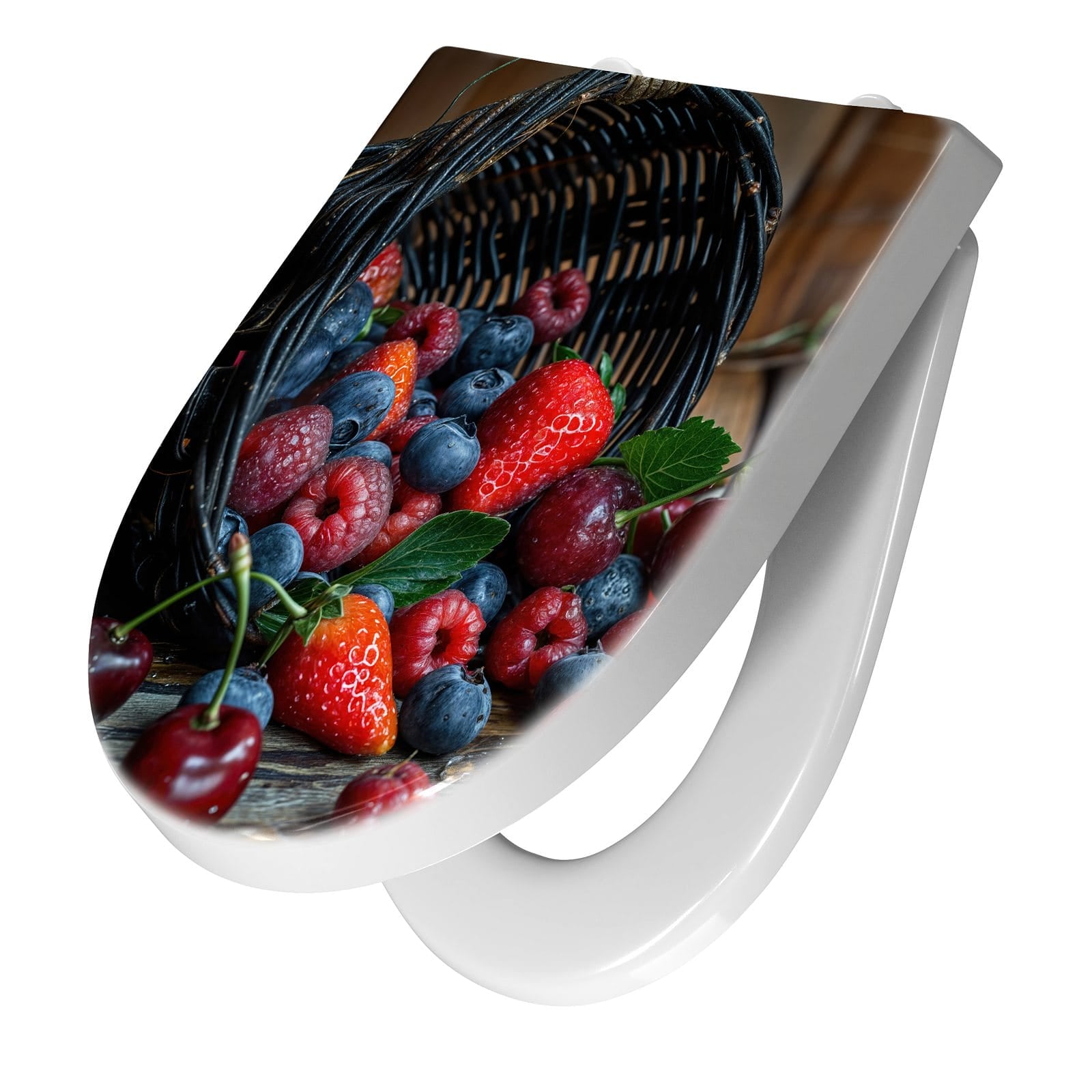 WC-Sitz mit Absenkautomatik Frische Beerenkorb