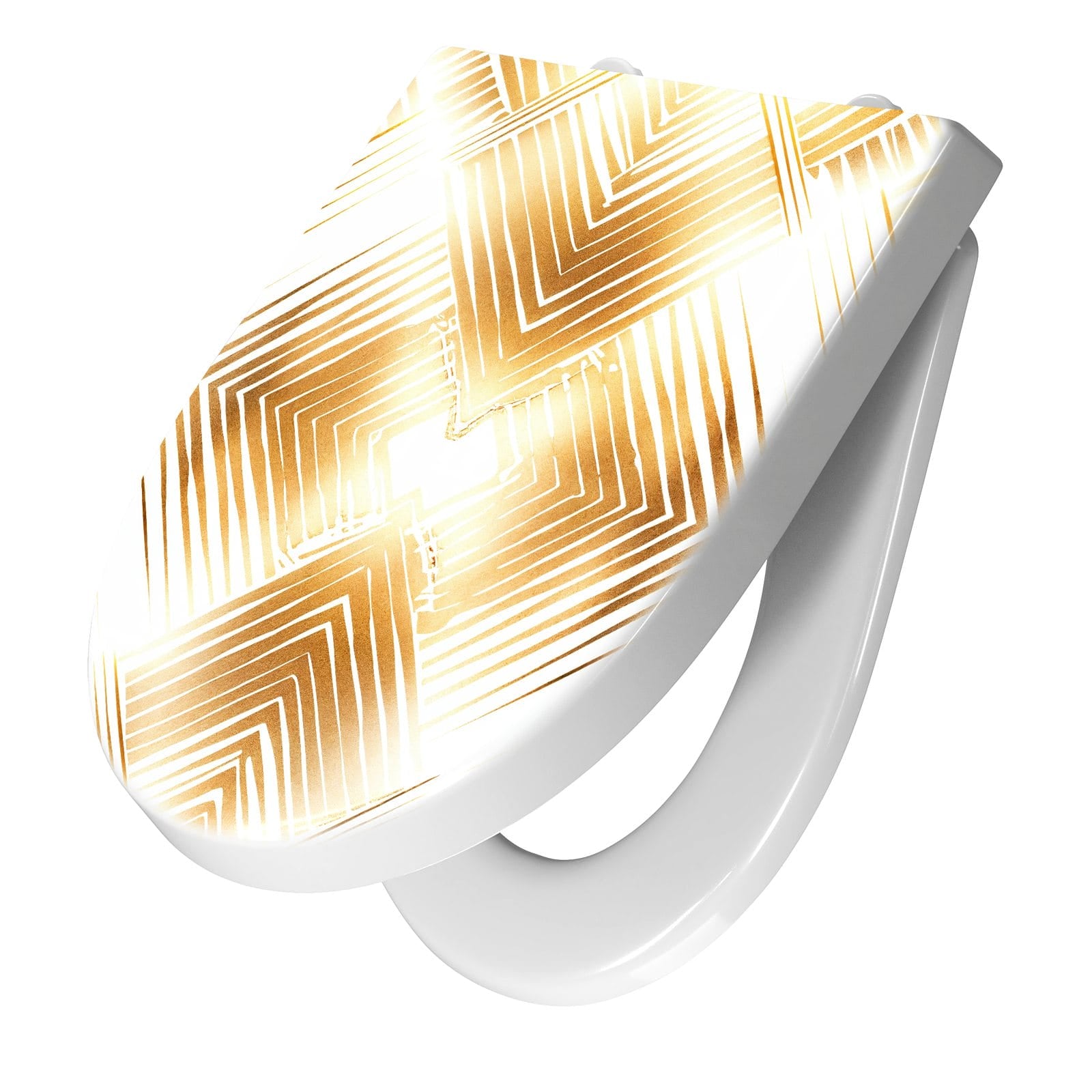 WC-Sitz mit Absenkautomatik Muster von Geometrisches