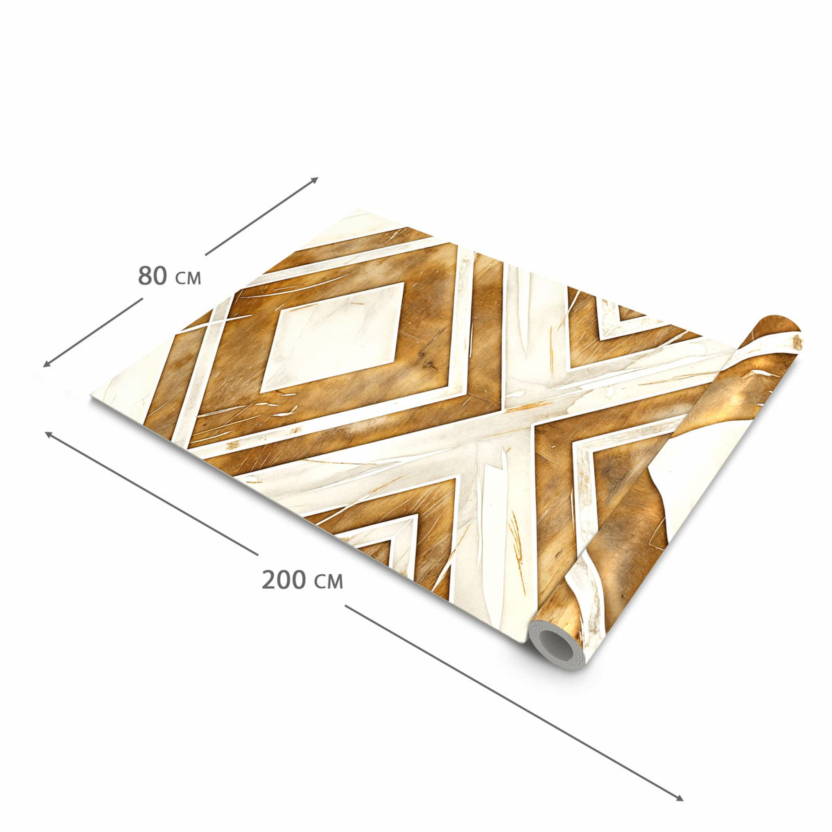 Zeitsparender Küchenteppich mit Motiv Geometrisches Muster in der Grösse 60x90 cm