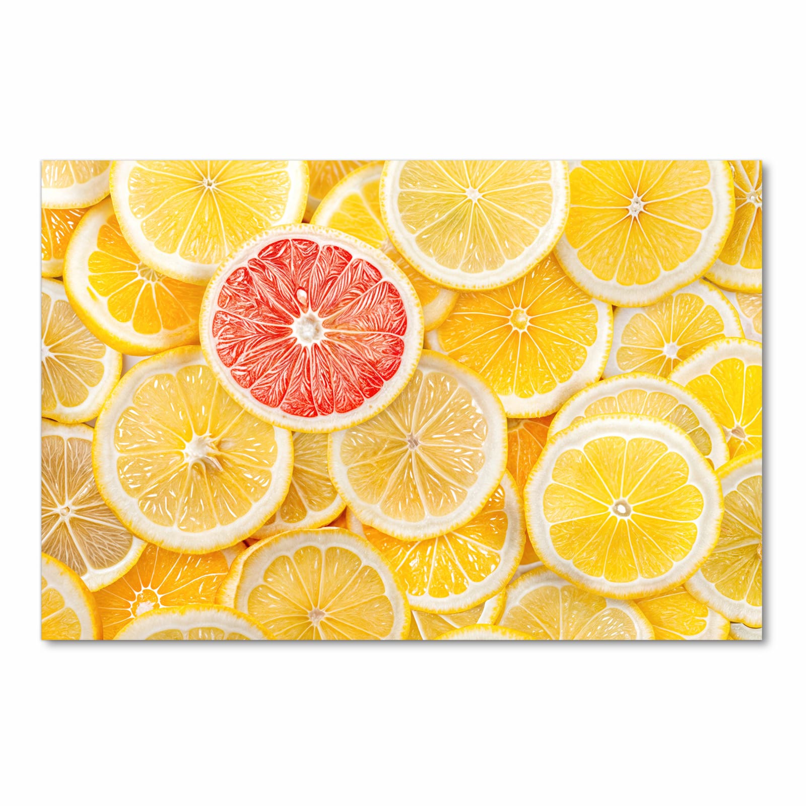 UV-beständiger Teppich für die Küche mit Motiv Zitrusfrüchte in Frontansicht