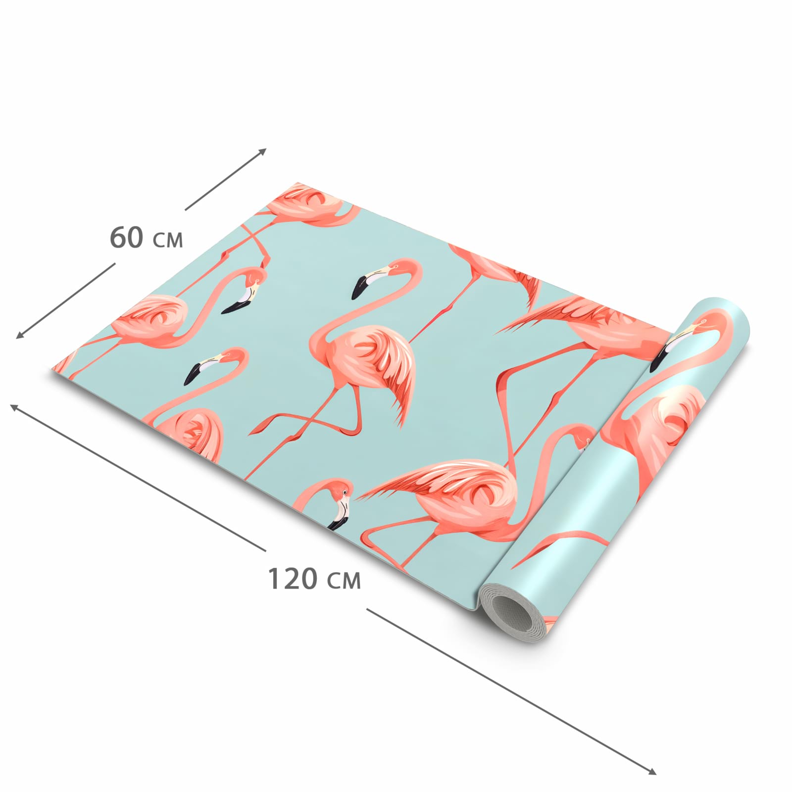 Bodenläufer mit Motiv Flamingo Design in der Grösse 60x300 cm für Ordnung & Übersicht