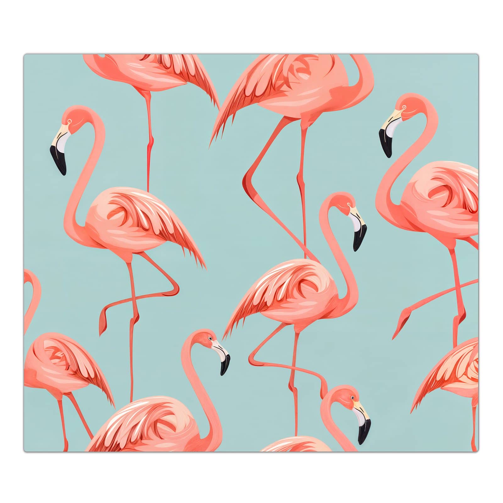 1-teilige Abdeckplatten für Ceranfeld mit Flamingo Design-Motiv in der Frontansicht #grösse_1-Teilig (60x52cm)