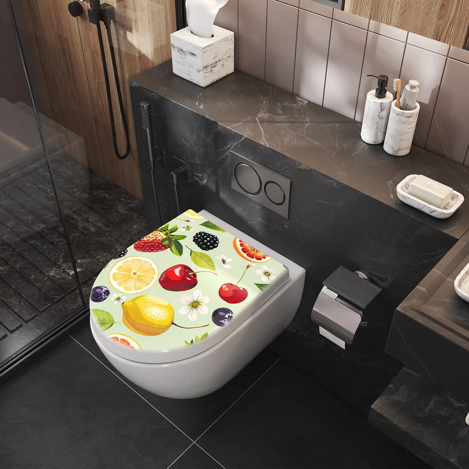 WC-Sitz mit Absenkautomatik Fruchtmix