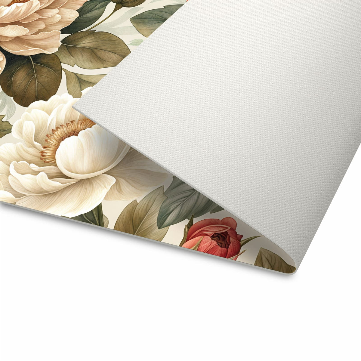 Waschbarer Küchenteppich mit Motiv Florales Blütenmuster für angenehme Haptik