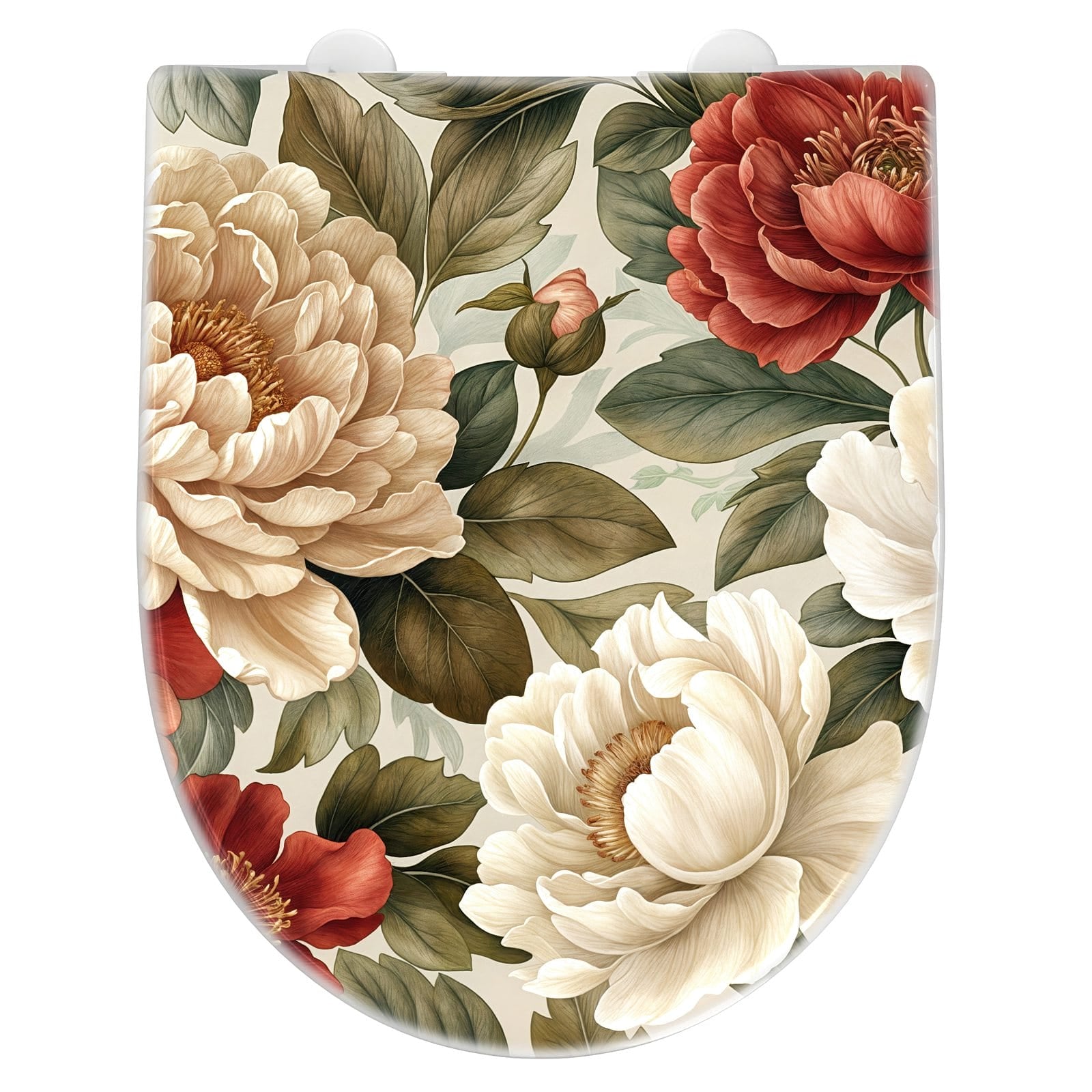 WC-Sitz mit Absenkautomatik Florales Blütenmuster