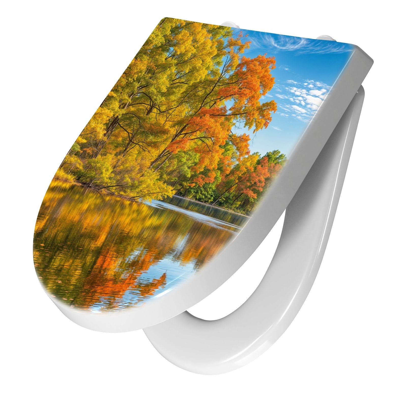 WC-Sitz mit Absenkautomatik Herbstlicher See