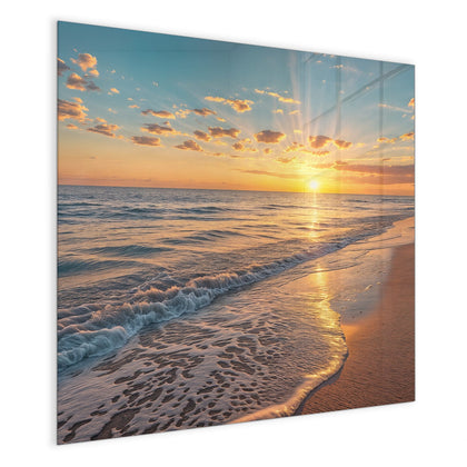 Magnettafel mit dem Motiv Abendsonne am Strand