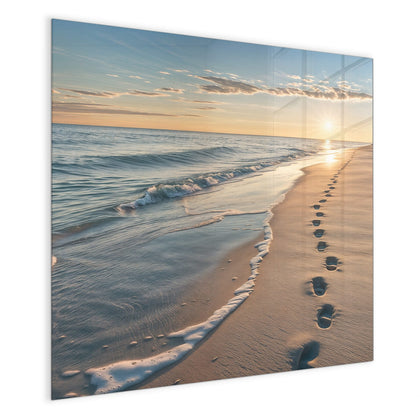 Magnettafel mit dem Motiv Spuren im Sand