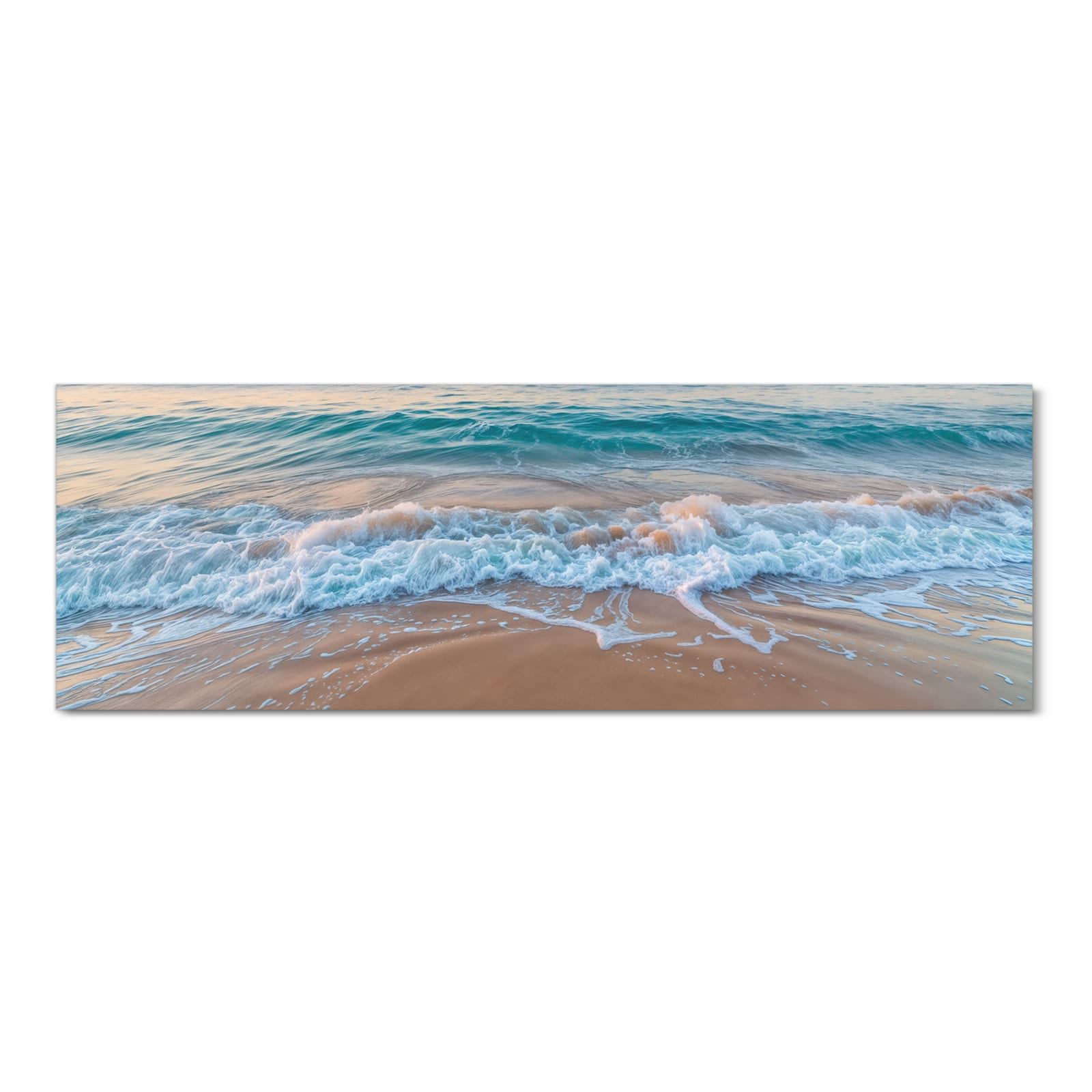 Formstabiler Bodenläufer Teppich mit Motiv Strandhorizont in Frontansicht