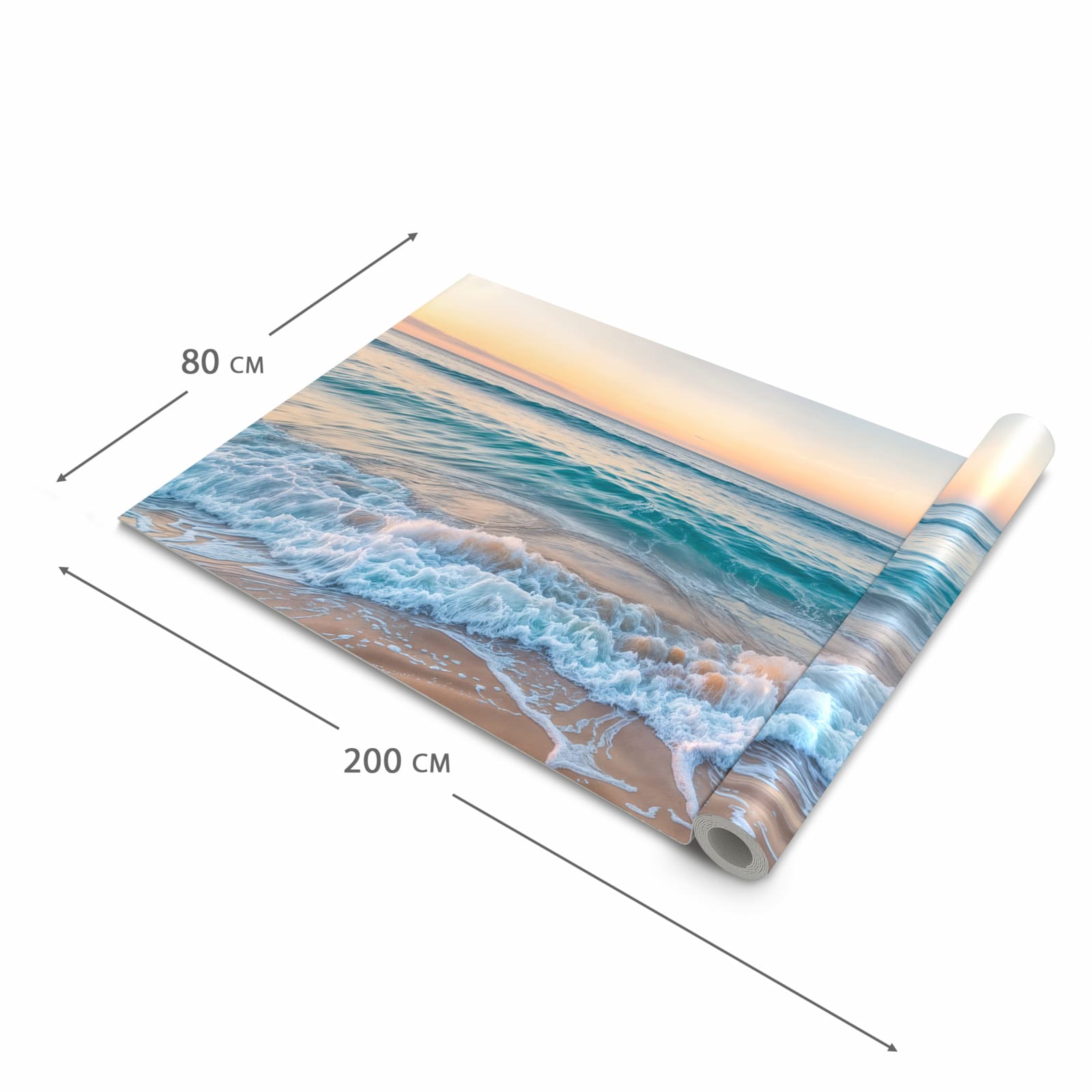 Küchenteppich mit Motiv Strandhorizont in der Grösse 60x120 cm für sichere Aufbewahrung