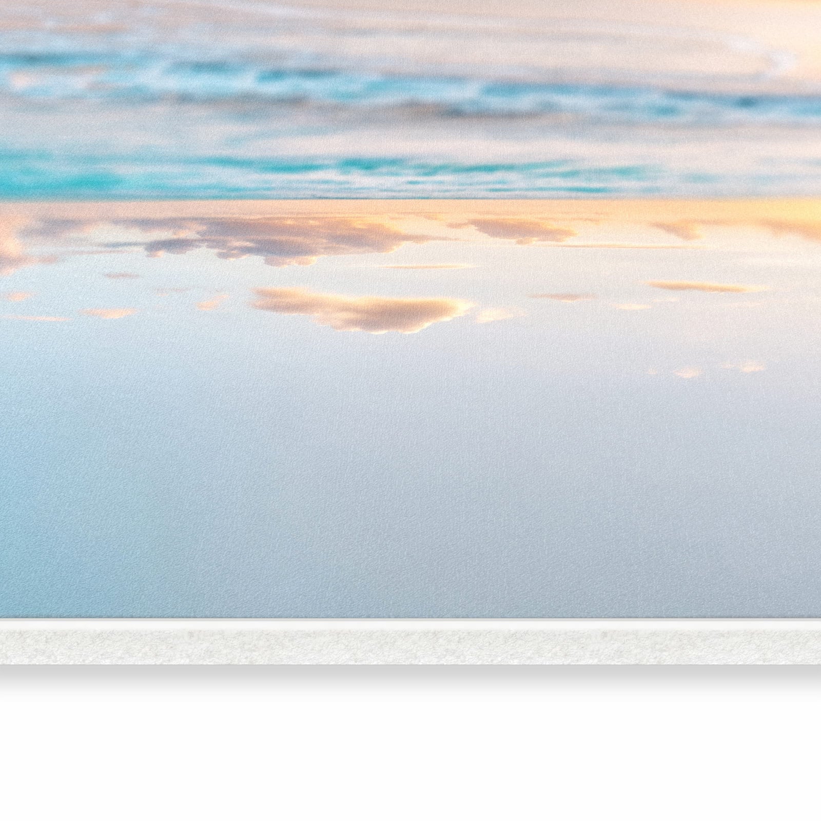 Rutschfester Küchenteppich mit Motiv Sonnenaufgang Strand in seitlicher Ansicht für Ordnung