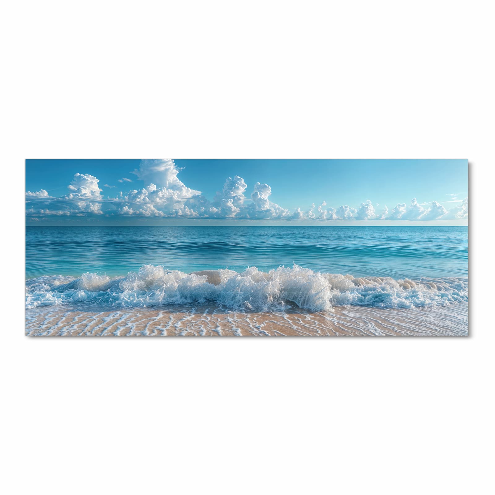 Schmutzabweisender Küchenvorleger mit Motiv Meereswellen in Frontansicht