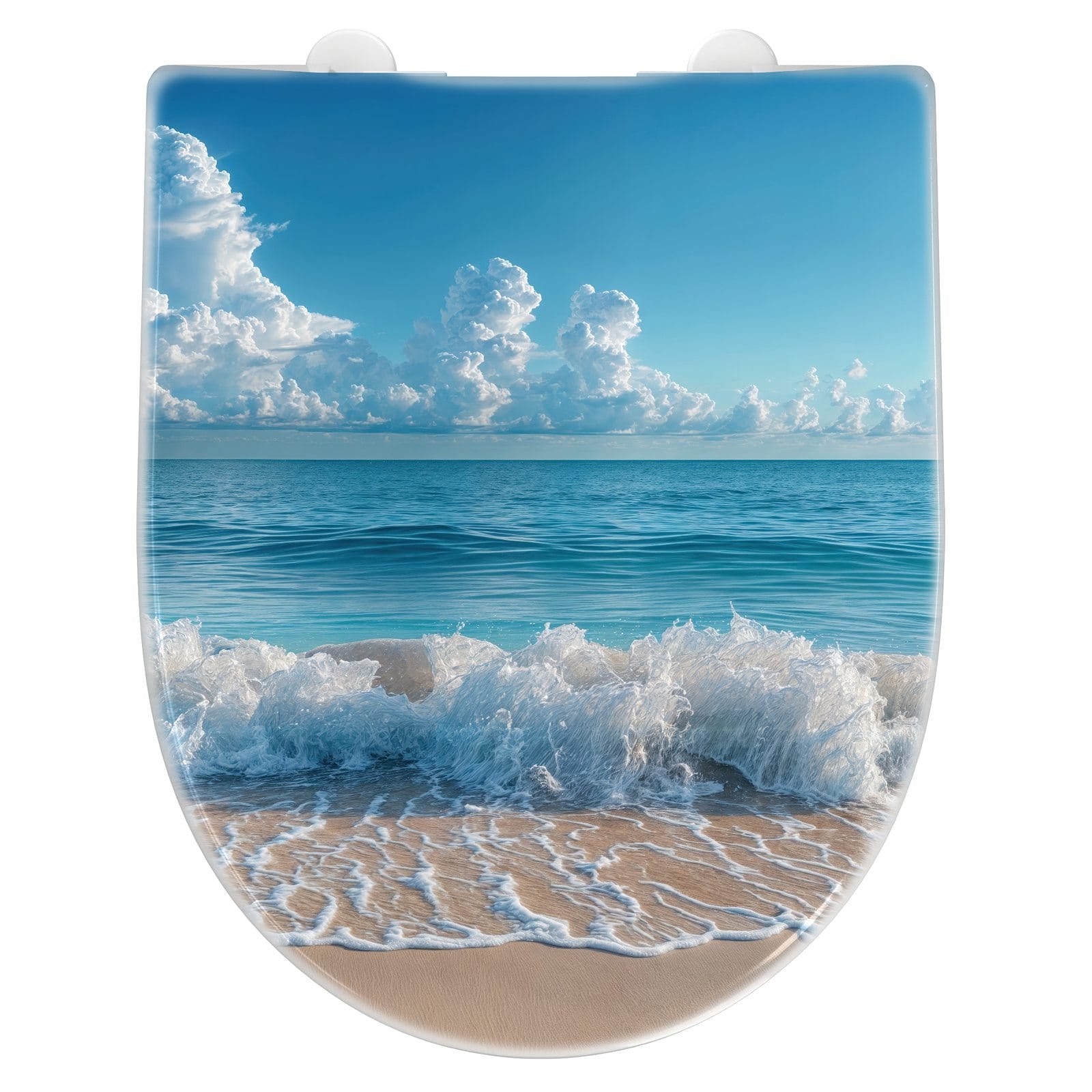 WC-Sitz mit Absenkautomatik Meereswellen