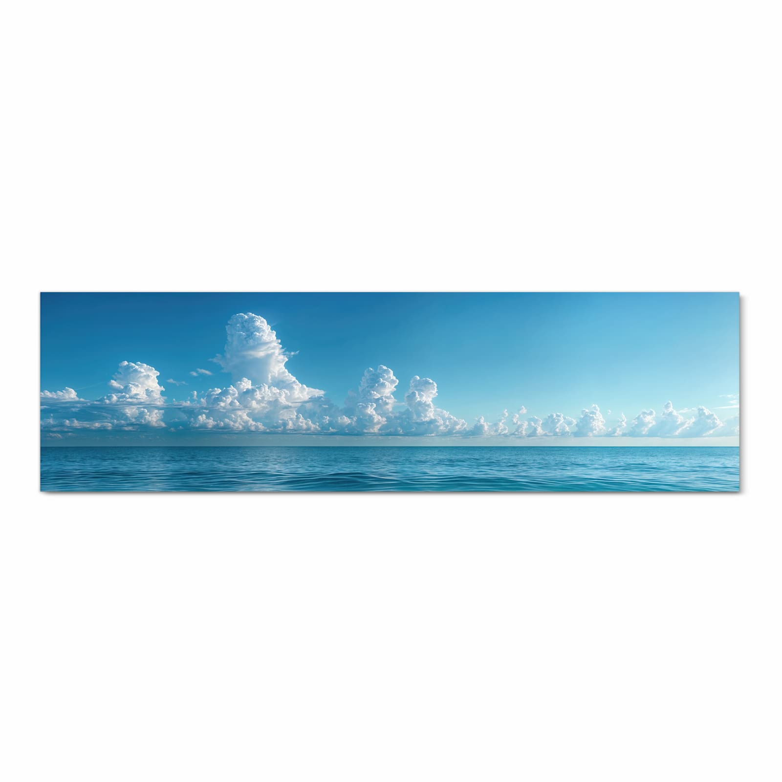 Pflegeleichter langer Teppich mit Motiv Meereswellen in Frontansicht für den Flur