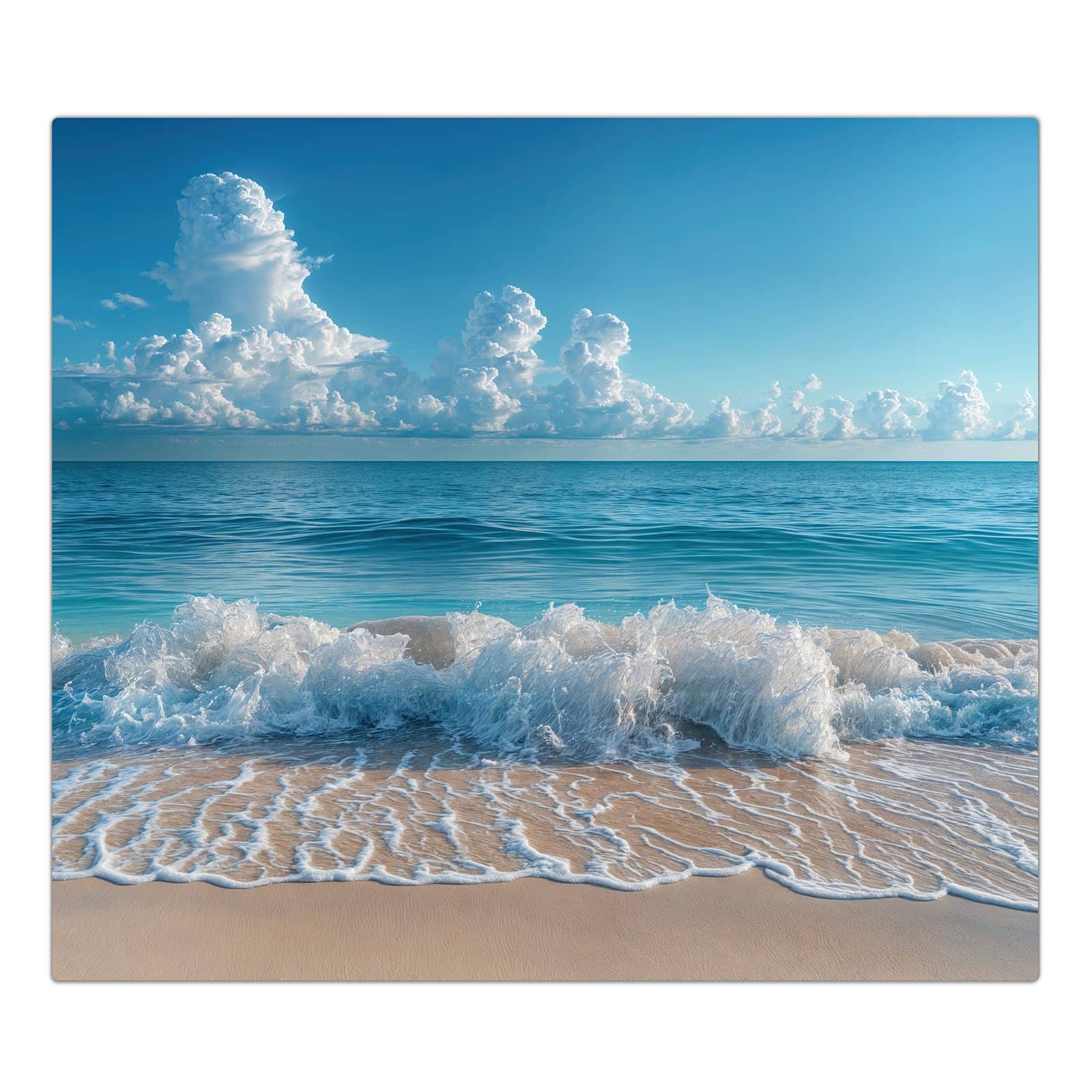 1-teilige Abdeckung für Herdplatten mit Meereswellen-Motiv in der Frontansicht #grösse_1-Teilig (60x52cm)