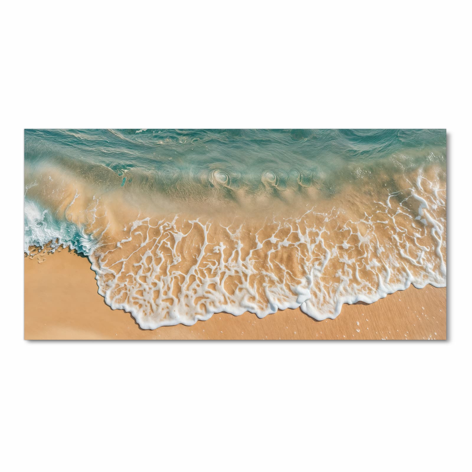 Küchenteppich mit Motiv Ozeanwellenstrand in Frontansicht für Ordnung & Übersicht